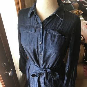 Loft Denim Button Down Dress